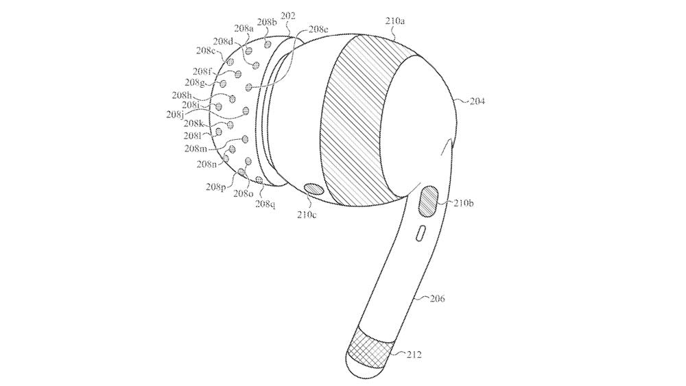 A drawing of a wireless earbuds
Description automatically generated